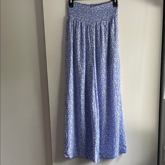 Sienna Sky Pants - Sienna Sky Blue Floral Wide Leg Pants